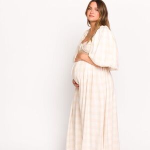 Harlow Maxi Dress in Natural Plaid - Bump
Friendly